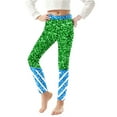 thumbnail image 1 of YUNAFFT Girls Printed Leggings Christmas Snowflake Reindeer Elastic Waist Festive Casual Outfit, 1 of 5