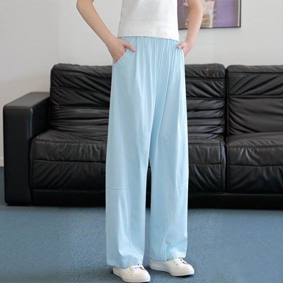 YUNAFFT Girls Stretchy Capri Leggings Thin Summer Comfort Casual Everyday Wear