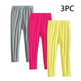 thumbnail image 1 of YUNAFFT Girls Thin Stretchy Leggings 3-Pack Comfy Everyday Style, 1 of 9
