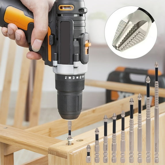 YUNAFFT High Magnetic Screwdriver Drill Bit Set, Drill Bits, Non-Slip Magnetic Electric Precision Alloy Steel Screwdriver Set