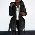 thumbnail image 1 of YUNAFFT Hooded Belted Casual Jacket for Women with Long Sleeve Zipper Design Lightweight Windproof Outwear, 1 of 8