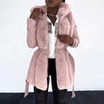 thumbnail image 1 of YUNAFFT Hooded Belted Casual Jacket for Women with Long Sleeve Zipper Design Lightweight Windproof Outwear, 1 of 8
