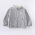 thumbnail image 1 of YUNAFFT Kids Fleece Jacket Thermal Lined Long Sleeve Hoodless Casual Everyday Style for Boys and Girls (2-15 Years), 1 of 3