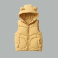 thumbnail image 1 of YUNAFFT Kids Fleece-Lined Vest Hooded with Adorable Animal Ears Quilted Design Playful and Stylish, 1 of 9