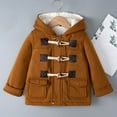 thumbnail image 1 of YUNAFFT Kids Fleece-Lined Winter Coat with Hood & Toggle Buttons for Boys & Girls 9M-10Y, Warm Solid Color Cotton Jacket Windproof Thermal Outerwear, 1 of 4