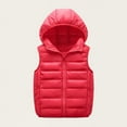 thumbnail image 1 of YUNAFFT Kids Hooded Vest Zip-Up Sleeveless Warm Casual Outerwear Solid Color Layering Essential, 1 of 7