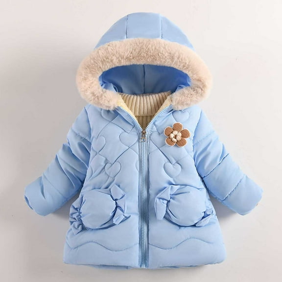 YUNAFFT Kids Hooded Zip Cotton Coat Warm Long Sleeve Pullover Outerwear Casual Functional