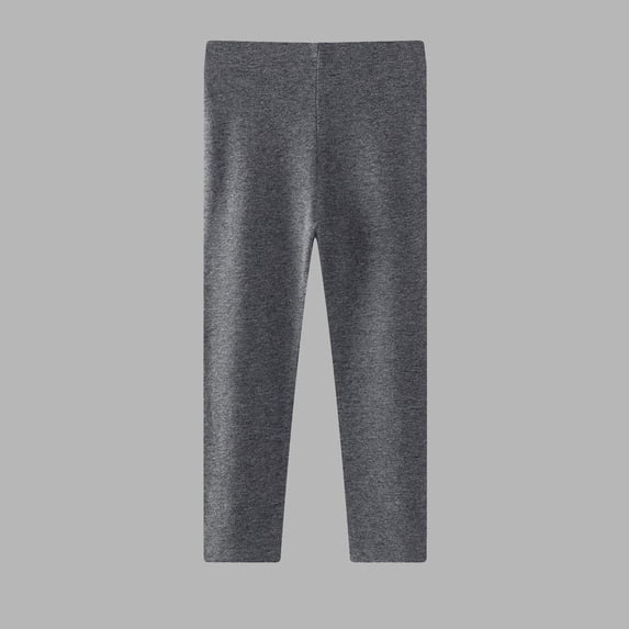 YUNAFFT Kids Thermal Leggings Elastic Waistband Solid Color Casual Outdoor Wear Sporty Style