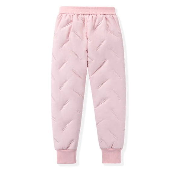 YUNAFFT Kids Winter Thermal Pants Waterproof Elastic Cuffs Casual Sporty Solid Color