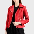 thumbnail image 1 of YUNAFFT Lightweight Faux Leather Jacket for Women - Sleek Design Long Sleeve Casual Chic Spring Autumn Outerwear with Multiple Sizes, 1 of 6