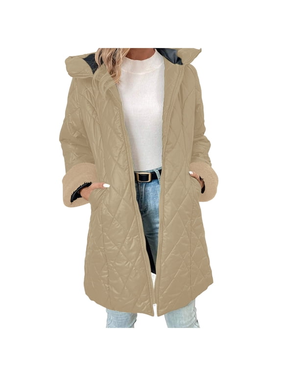Lightweight Warm Down Coat with Matte Finish Slim Fit Mid-Length Winter Parka for Women