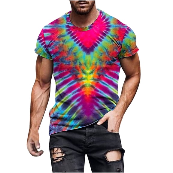 YUNAFFT Men's Summer Round Necked Pork Belly Print Casual Short Sleeved Round Neck Top/T-shirt St. Parik's Day