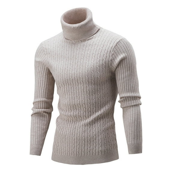 YUNAFFT Men's Sweaters Clearance, Men's Winter Casual Long Sleeve Solid Color Pullover Sweaters Tops