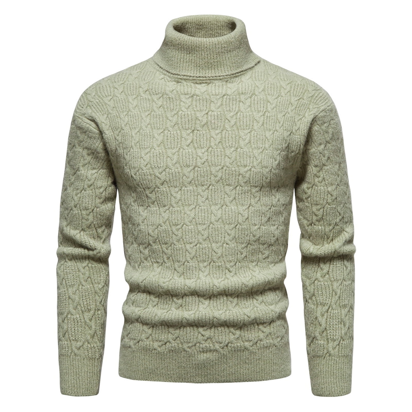 YUNAFFT Men's Sweaters Clearance, Men's Winter Leisure High Collar Long