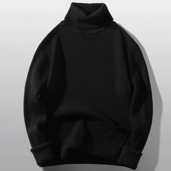 YUNAFFT Men's Sweaters Clearance, Winter New Cashmere Warm Pullover Solid Color Knitwear Fashion Sweater Men Turtleneck Sweater