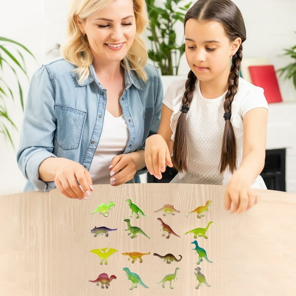YUNAFFT Mini Dinosaur Figures, Small Dinosaur Toy, Dinosaur Party Favors Cake Toppers, Plastic Dino Toys for Kids Easter Basket Suffers Treasure Goody Bag