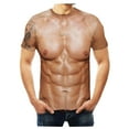 thumbnail image 1 of YUNAFFT Muscle Shirts for Men Fashion 3D Muscular Man Print Fashion Fitness Round Neck Short Sleeve T-Shirt Clearance, 1 of 6