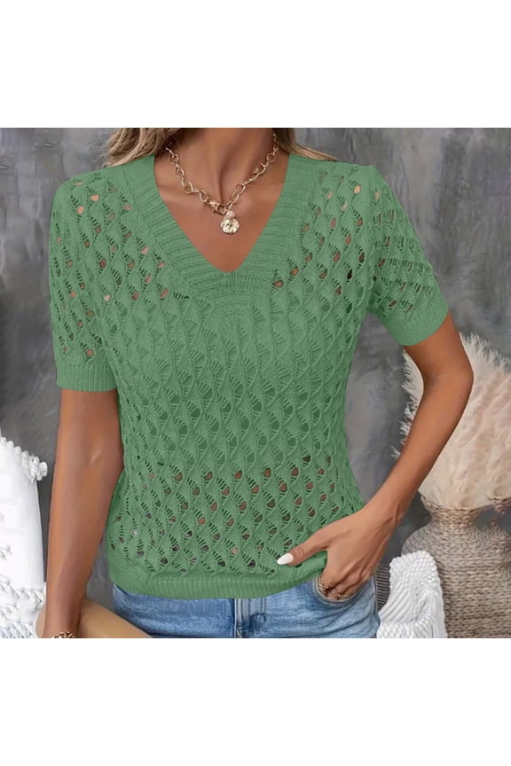 Openwork Knit Cardigan for Women Solid Color Lace Pattern Airy Cover-Up Casual Shrug