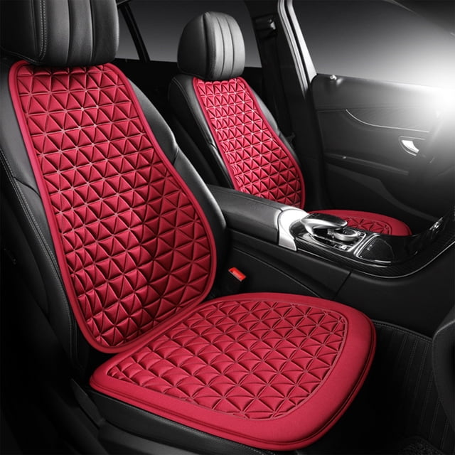 YUNAFFT PU Car Seat Covers Protectors for Front Seats, with Partial Backrest Coverage (Middle Part Only), Compatible with 95% Cars