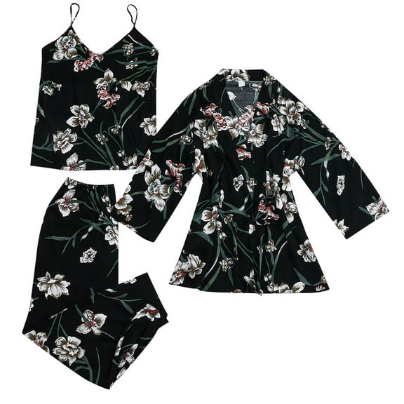 Babysbule Pajamas for Women Plus Size Satin Silk Pajamas Women Nightdress Lingerie Robes Underwear Sleepwear