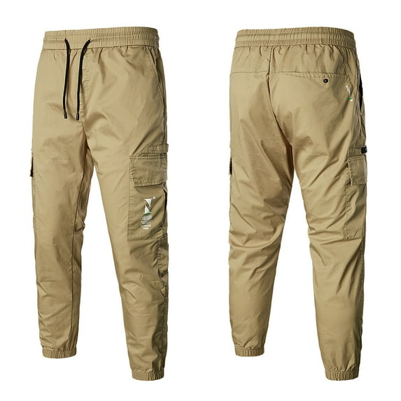 YUNAFFT Pants for Men Clearance Men's Casual Pants Multi-pocket Casual Trousers Youth Mid-waist Overalls And Trousers Trousers