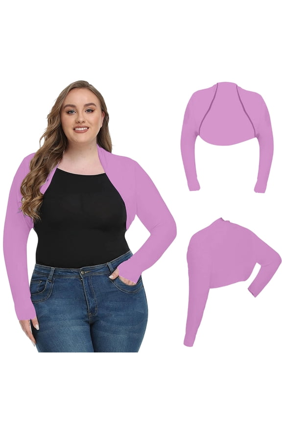 Plus Size Sun Protection Fingerless Shawl Sleeves with Cooling Breathable Soft Arm Covers for Women