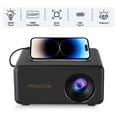 thumbnail image 1 of YUNAFFT Portable Mini LED HD 1080P Home Theater Projector - Compatible with USB, Computer DVD, Set-top Box, and Mobile Hard Drive, 1 of 8