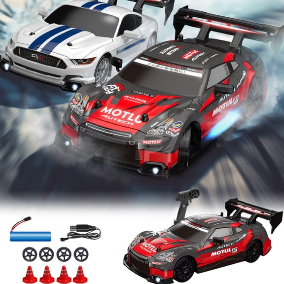 YUNAFFT RC Drift Car, 1:14 Scale Remote Control Car, 4WD 40KM/H High Speed RC Racing Car, 2.4GHz Electric Sport Car, Drifting Tires and Racing Tires for Kids Adults