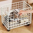 thumbnail image 1 of YUNAFFT Rolling Laundry Hamper,Laundry Basket Iron Wire Fashion Multifunctional Dirty Clothes Hamper Organizer, 1 of 6