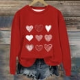 thumbnail image 1 of YUNAFFT Romantic Valentine Print Round Neck Long Sleeve Sweatshirt for Women Soft Stretch Comfort Casual Wear, 1 of 6