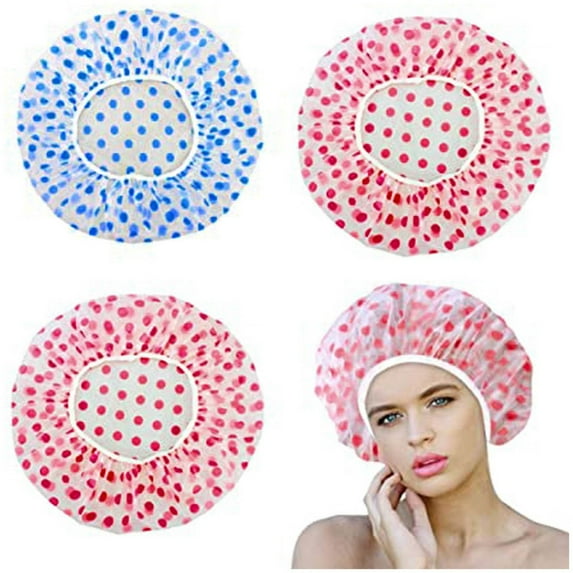 YUNAFFT Shower Cap, Waterproof Reusable Shower Caps Bath Hair Hat