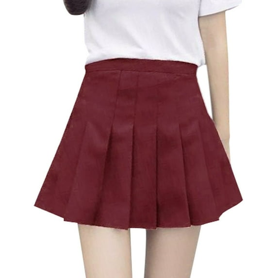 YUNAFFT Skirt for Women Plus Size Clearance Women's Fashion High Waist Pleated Mini Skirt Slim Waist Casual Tennis Skirt