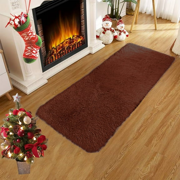 YUNAFFT Small Throw Non Slip Rugs for Bedroom, Mini Area Rug, Fluffy Grey Carpet, Affordable Door Entryway Indoor Inside Front Entrance Dog Mat, Home Decor Aesthetic, Nursery