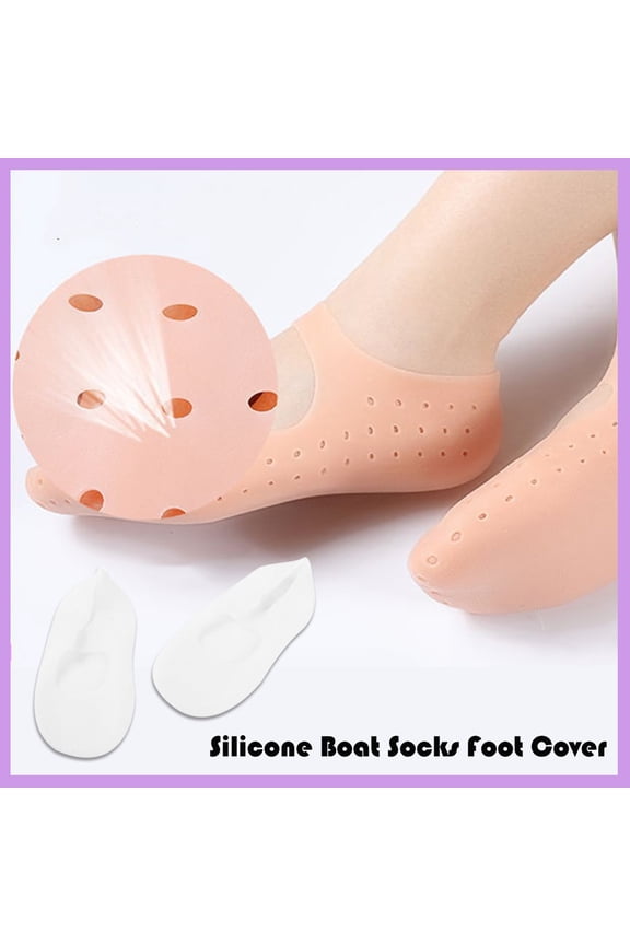 Socks for Women and Men 1Pair Silicone Heel Gel Socks Foot Cracked Repair Dry Crack Healing Chapped