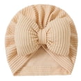 thumbnail image 1 of YUNAFFT Soft & Stretchy Knit Hats for Baby Girls 0-18M with Adjustable Bow Headbands Breathable Stretchy Hair Accessories, 1 of 2