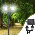 thumbnail image 1 of YUNAFFT Solar Dusk to Dawn Outdoor Post Light with IP65 Waterproof, Hexagon 2-Head Modern Street Light with Sensor for Patio, Backyard, Garden, 1 of 6