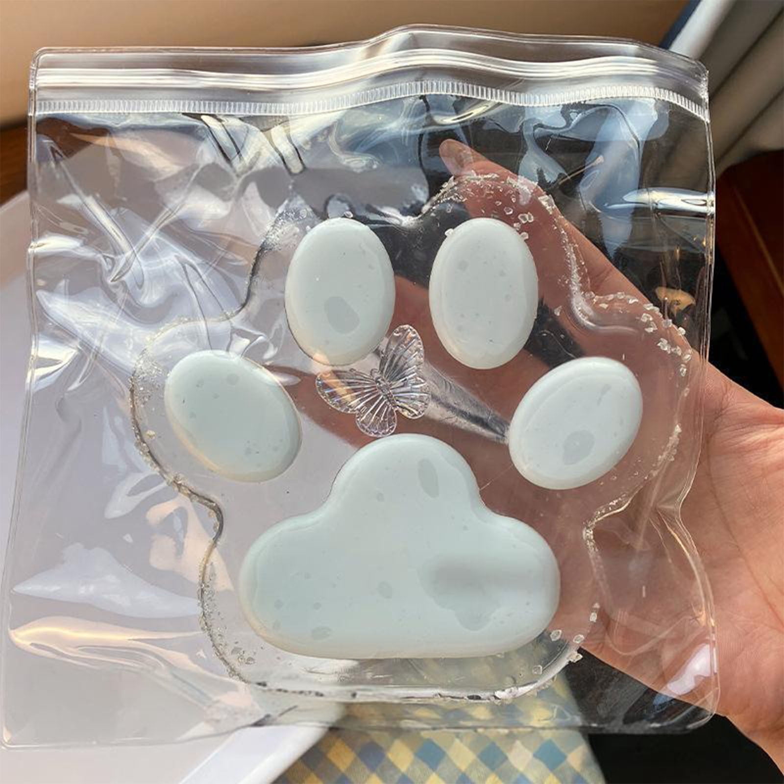 YUNAFFT Handmade Cat Paw Toys - Multi-Texture Sensory Squeeze Fidget Toys for Stress Relief, Silicone Stress Toys