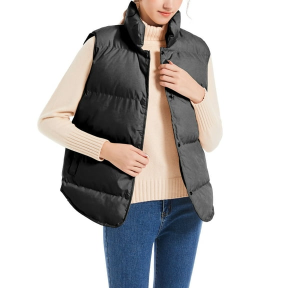 YUNAFFT Stylish Stretchy V-Neck Vest for Women Lightweight Layering Nylon Blend Fall Outerwear