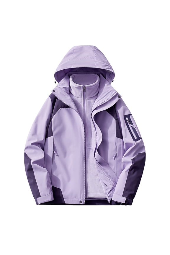 Thermal Windproof 3-in-1 Outdoor Jacket with Lightweight Durable Design for Women Hiking & Mountaineering