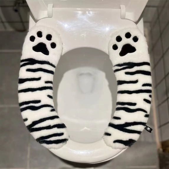 YUNAFFT Toilet Seat Cover Bathroom Warmer Toilet Seat Cover Reusable Toilet Seat Covers Pads Washable Comfortable Toilet Lid Seat Cover Easy Installation& Cleaning