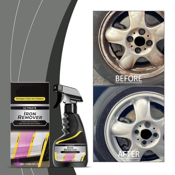 YUNAFFT Ultimate Iron Remover - Quickly Remove Embedded Iron Particles and Industrial Fallout That Impair Paint Color, Clarity, and Paint Smoothness