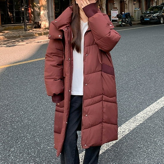 YUNAFFT Warm Plus Size Loose Fit Winter Coat for Women Thickened Lightweight Puffer Jacket with Multiple Colors