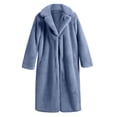 thumbnail image 1 of YUNAFFT Warm Stretchy Faux Fur Trim Coat with Flocked Lining Winter Outerwear for Women, 1 of 4