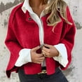 thumbnail image 1 of YUNAFFT Warm Wool-Blend Short Notch Lapel Cardigan Jacket for Women Casual Comfort Fit Button Front Outwear, 1 of 6