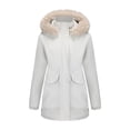 thumbnail image 1 of YUNAFFT Waterproof Windproof Parka with Pockets Hooded Fleece-Lined Outdoor Jacket for Women, 1 of 8