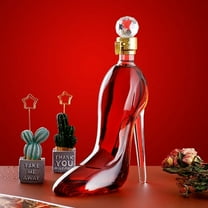 YUNAFFT Whiskey Decanter,High Heel Decanter with Bowknot,With Bottle Cap Decanter,Novelty Wine Decanter Creative Shape Transparent Whiskey Glasses, For Bars, Night Clubs, gifts for her