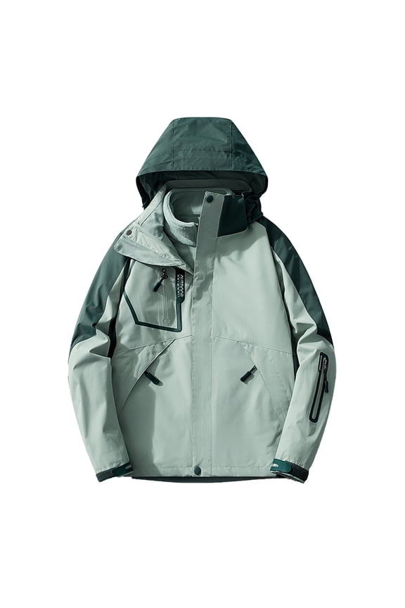 Windproof Thermal Convertible Outdoor Jacket with Removable Liner for Women