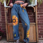 YUNAFFT Women High Waist Casual Wide Leg Long Pants Women's Color High Waisted Versatile Straight Slender Loose Leg Pants