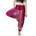 thumbnail image 1 of Babysbule Women High Waist Yoga Pants Sport Trousers Women Casual Summer Loose Yoga Trousers Baggy Boho Jumpsuit Pants, 1 of 3
