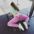 thumbnail image 1 of YUNAFFT Women High Waist Yoga Pants Sport Trousers Women Fitness Exercise Stretch High Waist Skinny Sexy Suckled Pocket Yoga Pants, 1 of 5